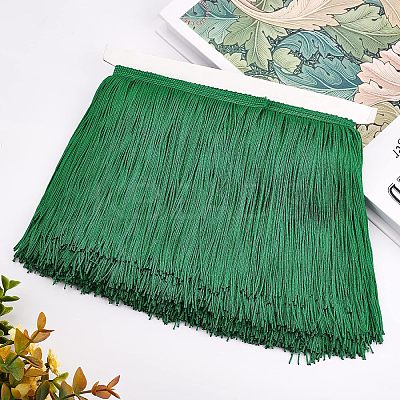 Polyester Latin Fringe Lace OCOR-WH0064-43A-1