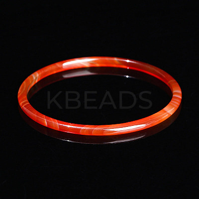 Dyed Natural Carnelian Simple Plain Bangle for Women FIND-PW0021-09B-02-1