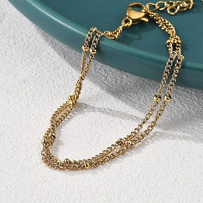 304 Stainless Steel Multi-strand Bracelets LS-BJEW-Q051-02G-A-1