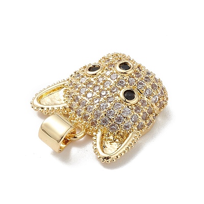 Brass Micro Pave Cubic Zirconia Pendants KK-M240-10F-1