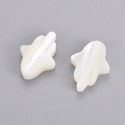 Hamsa Hand/Hand of Fatima/Hand of Miriam Natural White Shell Beads LS-BSHE-L008-02-1