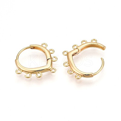 Brass Hoop Earring Finding KK-N261-66G-1