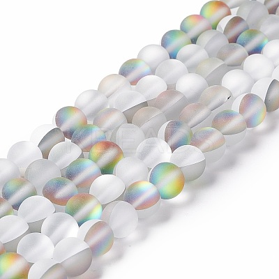 Synthetic Moonstone Beads Strands G-E573-01B-14-1