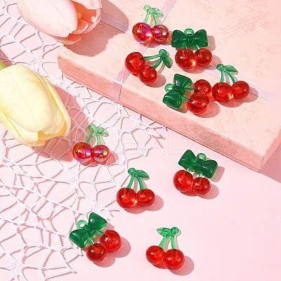 10Pcs 3 Styles Transparent Acrylic Pendants OACR-FS0001-82-1