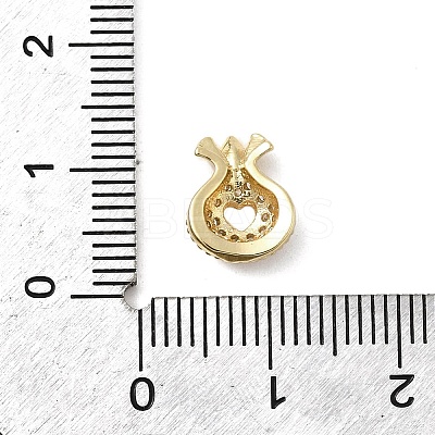 Bag Shape Brass Pave Clear Cubic Zirconia Cabochons KK-A275-33A-G-1