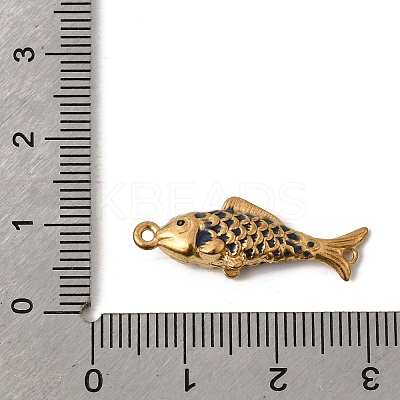 304 Stainless Steel Enamel Fish Connector Charms STAS-B128-54G-01-1