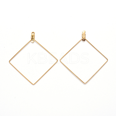 PVD Vacuum Plating 304 Stainless Steel Wire Pendants STAS-S103-10G-1