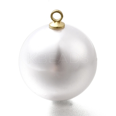 ABS Plastic Imitation Pearl Pendants FIND-H052-01K-02G-1