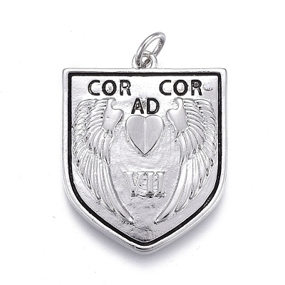Brass Enamel Pendants ZIRC-M108-42-P-1