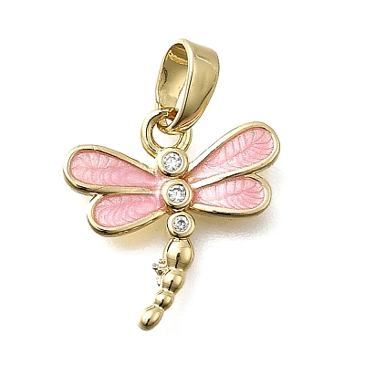 Brass Micro Pave Cubic Zirconia Charms KK-P336-42G-01-1