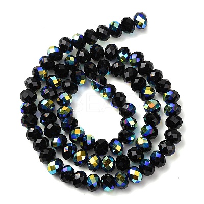 Electroplate Transparent Glass Beads Strands EGLA-A046-01C-05-1