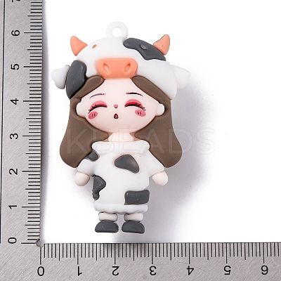 The 12 Chinese Zodiac Girl Doll PVC Plastic Pendants KY-S172-16B-1