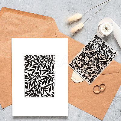 2Pcs 2 Styles Plastic Embossing Folders DIY-CP0008-88-1