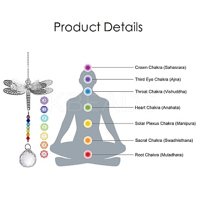 Crystals Chandelier Suncatchers Prisms Chakra Hanging Pendant LS-AJEW-I040-15P-1