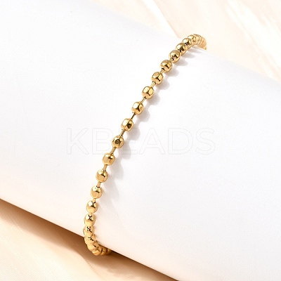 304 Stainless Steel Ball Chain Bracelets for Women X-BJEW-B140-04G-1