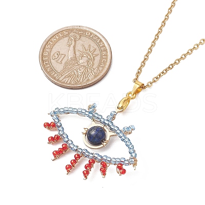 201 Stainless Steel Pendant Necklaces NJEW-MZ00034-1