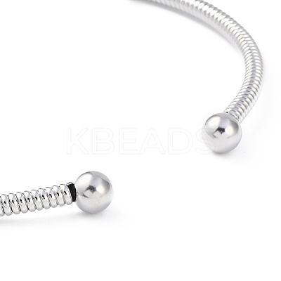 304 Stainless Steel Elasticity Necklaces for Women NJEW-S433-02P-1