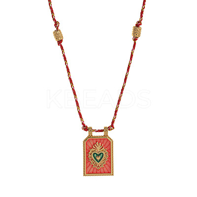 Brass and Enamel Pendant Necklaces FS-WG2CA9F-13-1