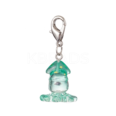 Marine Series Resin Pendant Decoraiton HJEW-JM00959-1