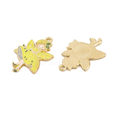 Rack Plating Alloy Enamel Pendants FIND-A040-08B-01G-1
