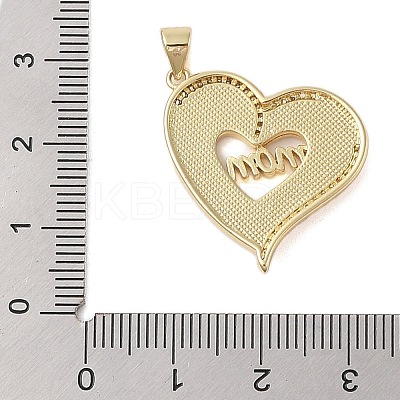 Brass Micro Pave Clear Cubic Zirconia Pendants KK-I712-51G-01-1