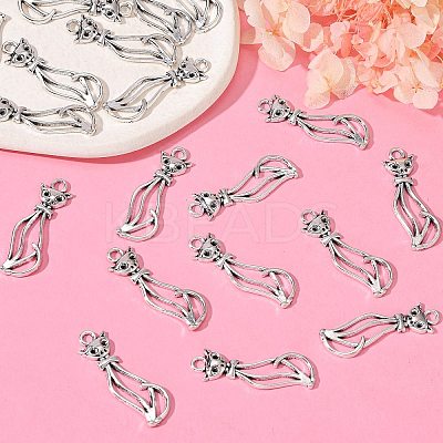 Tibetan Style Alloy Kitten Pendants LF10383Y-1