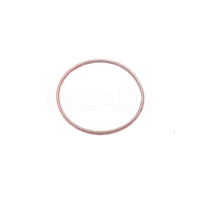 3mm 304 Stainless Steel Spring Bracelet BJEW-WH0016-07RG-1