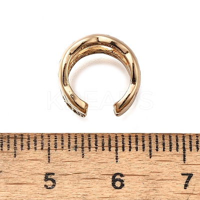 Brass Clear Cubic Zirconia Cuff Earrings EJEW-Q025-03B-G-1