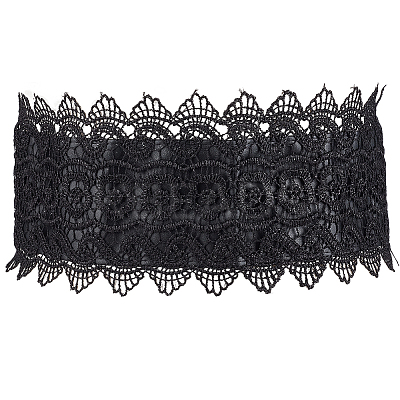 1Pc Imitation Leather Lace Flower Wrap Around Waist Belts for Women AJEW-CL0002-88B-1