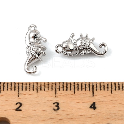 Brass Micro Pave Cubic Zirconia Charms KK-C155-23P-1