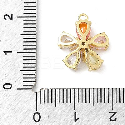 Brass Micro Pave Cubic Zirconia Pendants KK-S514-02A-G-1