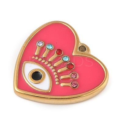 304 Stainless Steel Enamel Pendants STAS-P380-64G-02-1
