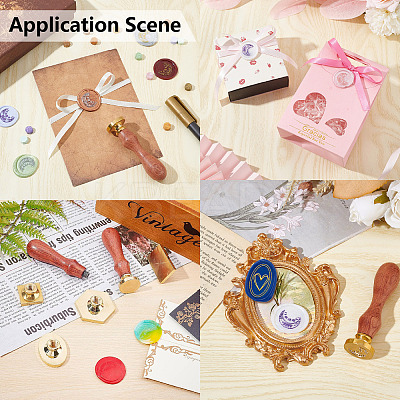 DIY Scrapbook Wax Seal Stamp Sets AJEW-WH0531-001-1