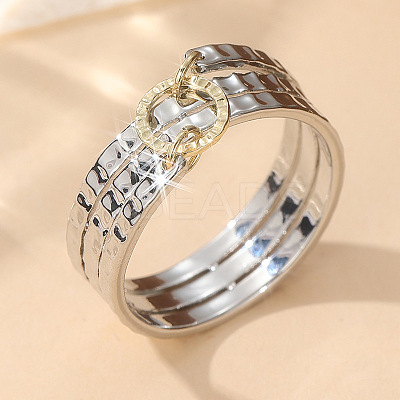 Hammered Brass Finger Rings FS-WG49E2A-04-1