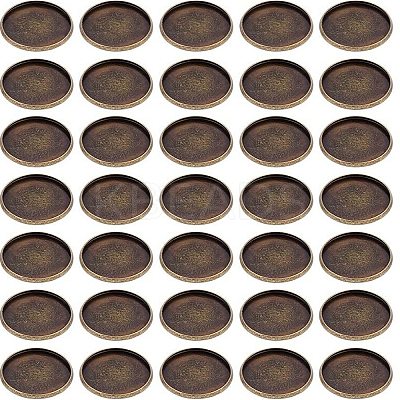 50Pcs Tibetan Style Brass Plain Edge Bezel Cups KK-HY0001-22-1