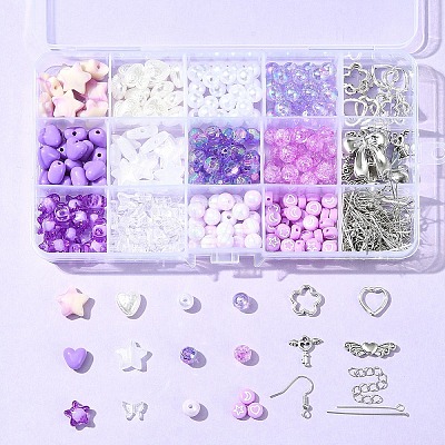 DIY Acrylic & Alloy Earring Jewelry Making Kits DIY-FS0007-30-1