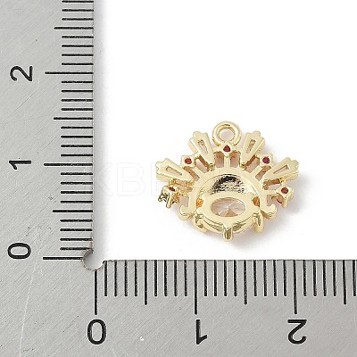 Brass Micro Pave Cubic Zirconia Pendants KK-M326-16G-1