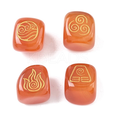 4Pcs 4 Styles Natural Carnelian Display Decorations G-F786-03A-02-1