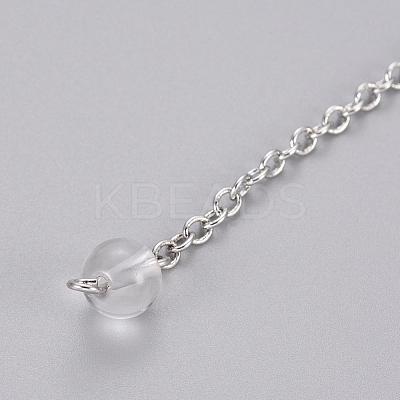 Natural Crystal Sphere Dowsing Pendulums BJEW-E292-A10-1