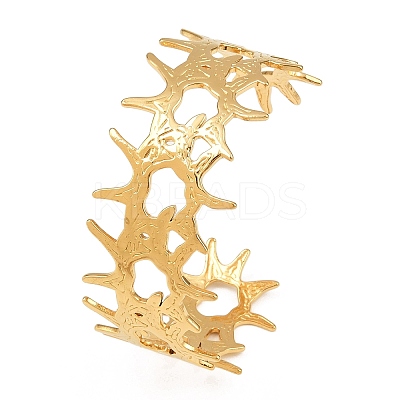 304 Stainless Steel Cuff Bangles for Women BJEW-P370-02G-1