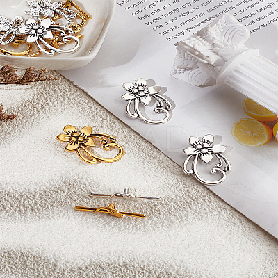 2 Styles Tibetan Style Alloy Toggle Clasps FIND-LP0007-48-1