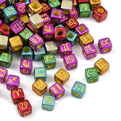 Opaque Acrylic Beads OACR-H052-03B-1
