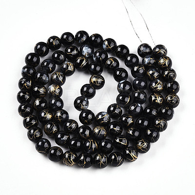 Baking Paint Glass Beads LS-X1-DGLA-N003-10mm-B10-1