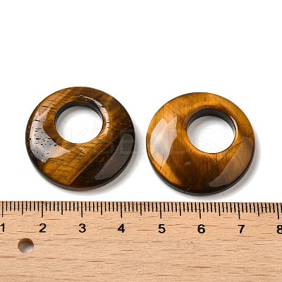 Natural Tiger Eye Pendants G-T122-76B-1