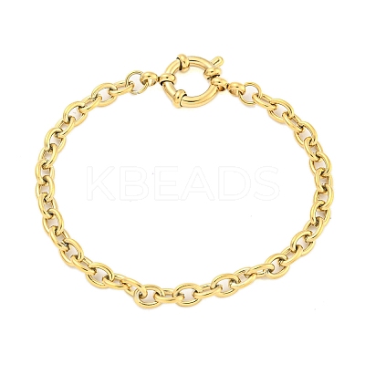 304 Stainless Steel Cable Chain Bracelets for Women BJEW-Q344-05G-1