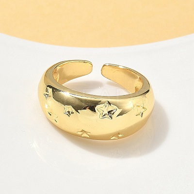 Brass Cuff Rings RJEW-V009-07G-1
