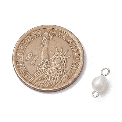 Natural Freshwater Pearl Potato Connector Charms PALLOY-JF03201-02-1