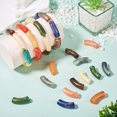 30Pcs Opaque Acrylic Beads MACR-TA0002-13-1