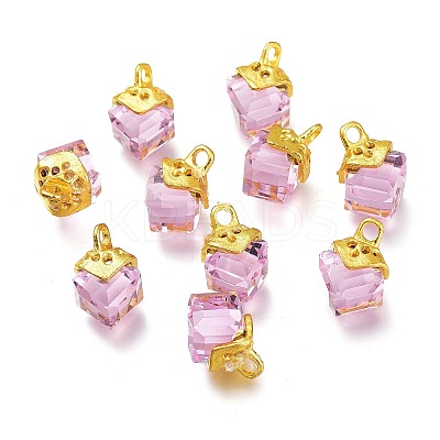 Transparent Glass Pendants GLAA-H100-01G-1