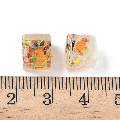 Baking Paint Handmade Gold Sand Lampwork Beads LAMP-P072-01A-01-1